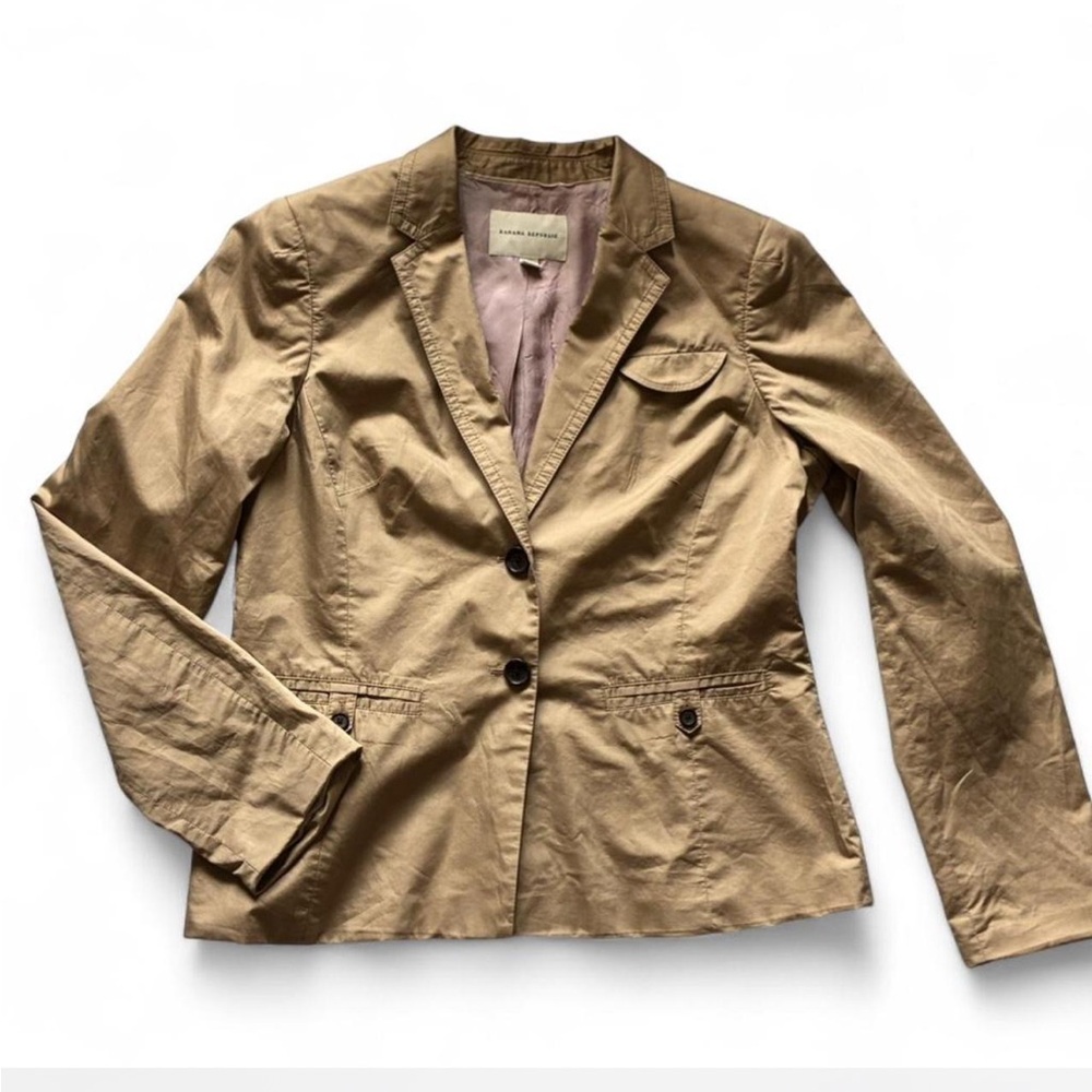 Banana Republic Classic Tailored Khaki Blazer Jacket